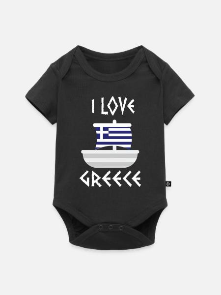 Griechenland - Baby Premium Kurzarmbody - Schwarz
