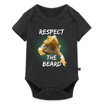 Respect The Beard Bearded Dragon Bearded Dragon Lizard - Baby Premium short-sleeve bodysuit - black - Front