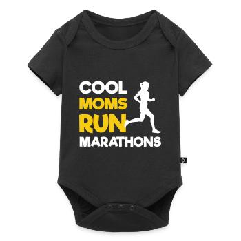 Cool Moms Run Marathons | Running Mothers - Baby Premium short-sleeve bodysuit - black - Front