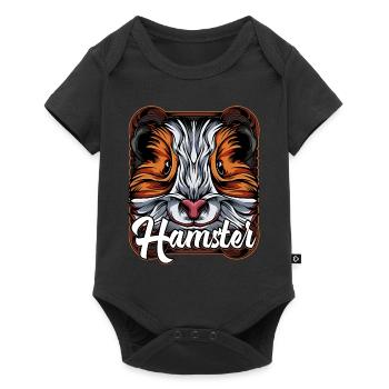 Hamster Nagetier Haustier Zwerghamster Geschenk - Baby Premium Kurzarmbody - Schwarz - Vorne
