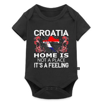 Kroatien - Baby Premium Kurzarmbody - Schwarz - Vorne