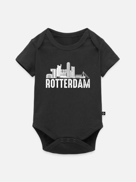 Rotterdam - Baby Premium Kurzarmbody - Schwarz
