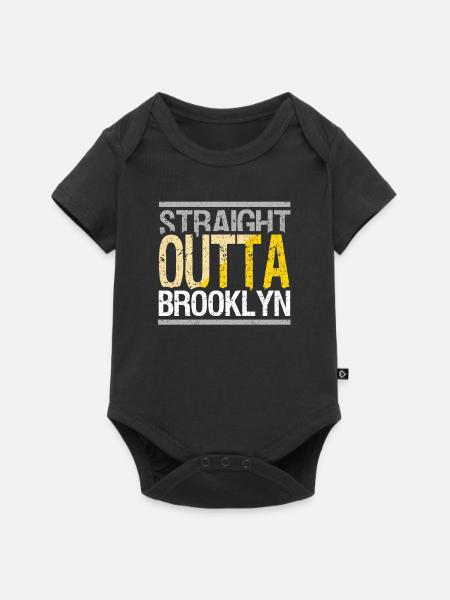 Geradeaus Brooklyn - Baby Premium Kurzarmbody - Schwarz