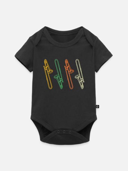 Posaune - Baby Premium Kurzarmbody - Schwarz