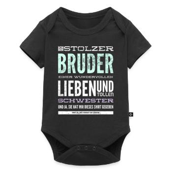 Je suis le fier frère d’un prodige... Schweste - Body à manches courtes Premium Bébé - noir - Devant