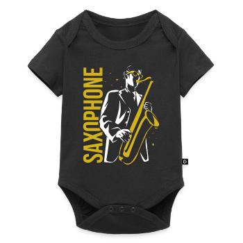 Saxophon - Baby Premium Kurzarmbody - Schwarz - Vorne