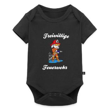 Volunteer firefighter dog firefighter gift - Baby Premium short-sleeve bodysuit - black - Front