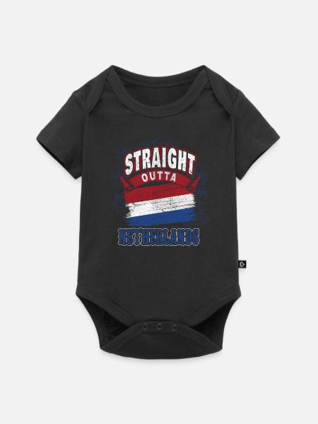 Niederlande Niederländer Flagge Geschenk Holland - Baby Premium Kurzarmbody - Schwarz