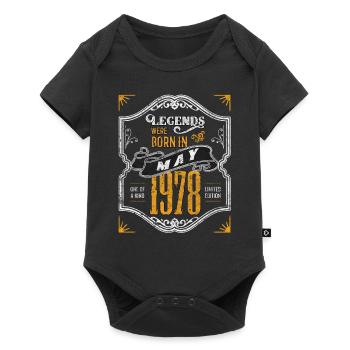 Legenden wurden im Mai 1978 geboren - Baby Premium Kurzarmbody - Schwarz - Vorne