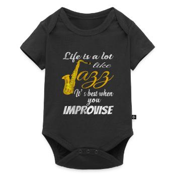 Jazz Vie - Body à manches courtes Premium Bébé - noir - Devant