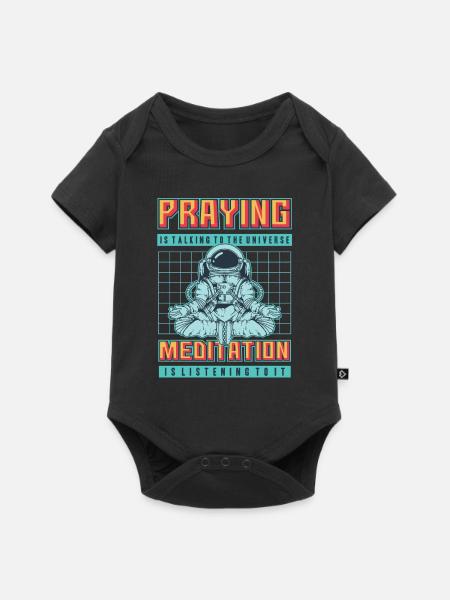Cosmos Prayer - Baby Premium Kurzarmbody - Schwarz