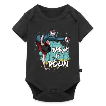 Breakdance Break It Down | Breakdancing Cadeau - Body à manches courtes Premium Bébé - noir - Devant