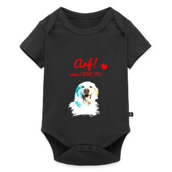 Arf means I love you - Maremmano - Baby Premium short-sleeve bodysuit - black - Front
