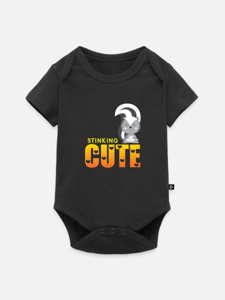 Stinktier - Baby Premium Kurzarmbody - Schwarz