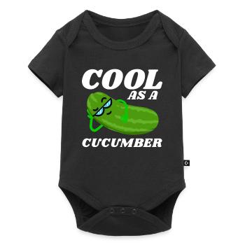 Gurke Vegan Sour schwangeres Geschenk - Baby Premium Kurzarmbody - Schwarz - Vorne
