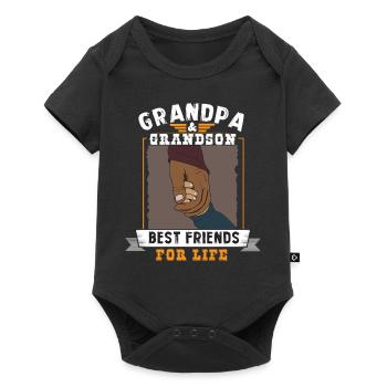 Grandpa And Grandson - Baby Premium short-sleeve bodysuit - black - Front