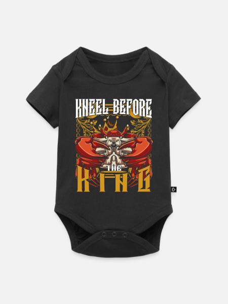 Krabbe - Baby Premium Kurzarmbody - Schwarz