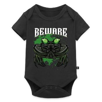 Modern Krabbe | Krebstier Meeresbewohner Geschenk - Baby Premium Kurzarmbody - Schwarz - Vorne