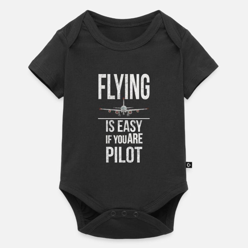 avion - Body à manches courtes Premium Bébé - noir