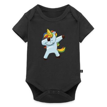 Unicorn dabbing cool Unicorn Gift - Baby Premium short-sleeve bodysuit - black - Front