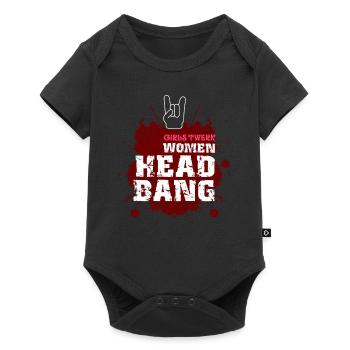 Headbanger Rocker Death Metal Laute Musikgeschenk - Baby Premium Kurzarmbody - Schwarz - Vorne
