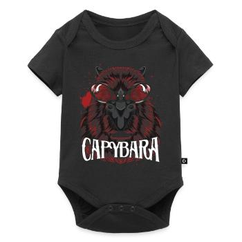Capybara - Baby Premium Kurzarmbody - Schwarz - Vorne