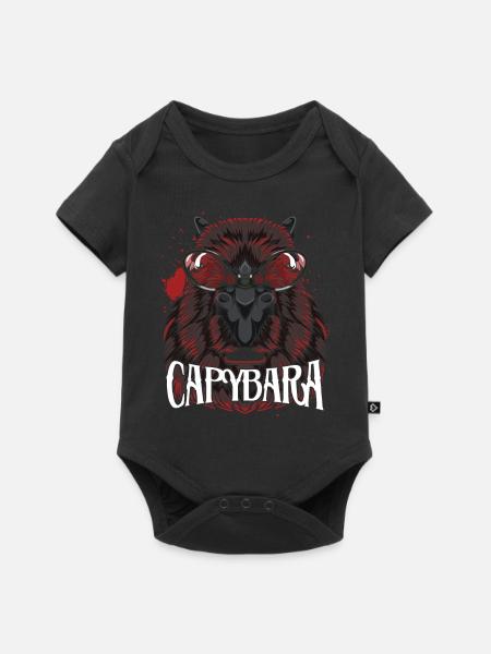 Capybara - Baby Premium Kurzarmbody - Schwarz