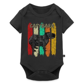 Capybara - Baby Premium Kurzarmbody - Schwarz - Vorne