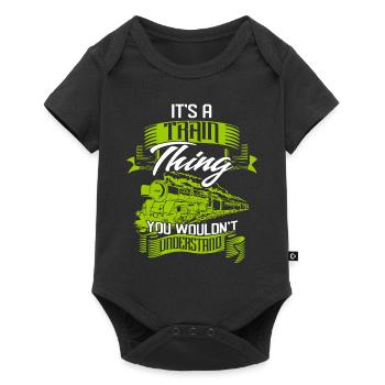 Zug - Baby Premium Kurzarmbody - Schwarz - Vorne