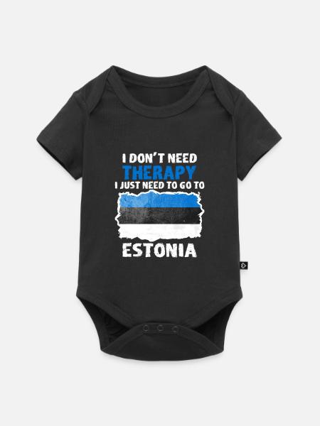 Estland - Baby Premium Kurzarmbody - Schwarz