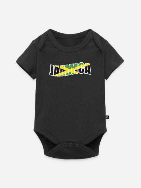 Jamaica - Baby Premium Kurzarmbody - Schwarz