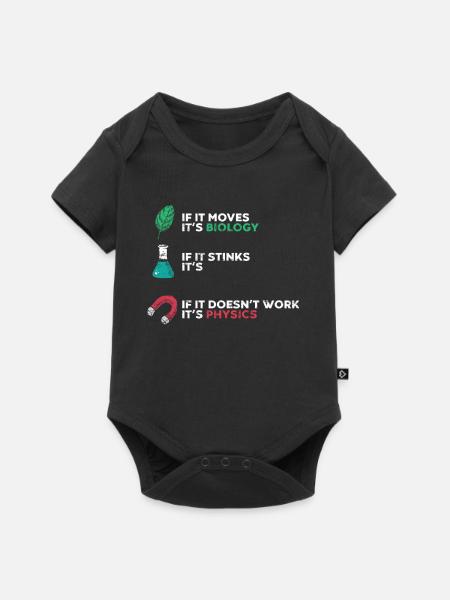 Science - Biologie, Chimie et Physique - Body à manches courtes Premium Bébé - noir