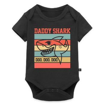 DADDY SHARK SHIRT - Baby Premium short-sleeve bodysuit - black - Front