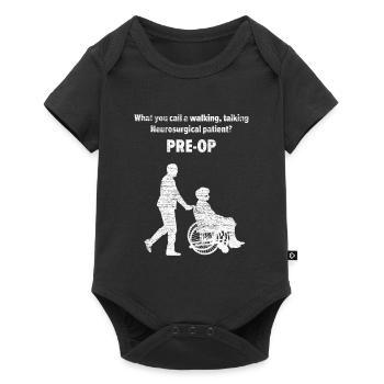 Neurosurgeon PRE-OP Operation Gift - Baby Premium short-sleeve bodysuit - black - Front