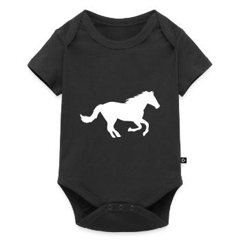 cheval - Body à manches courtes Premium Bébé - noir - Devant