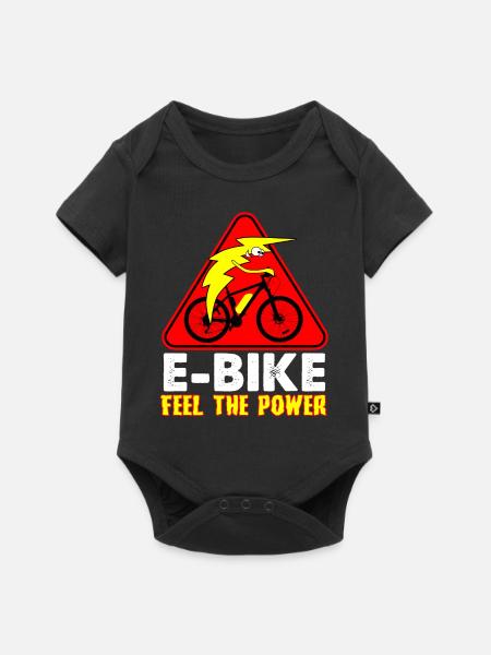 Elektro Fahrrad Ebike - Baby Premium Kurzarmbody - Schwarz