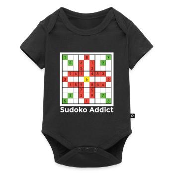Sudoko Design Geschenk für Fans der Japaner - Baby Premium Kurzarmbody - Schwarz - Vorne