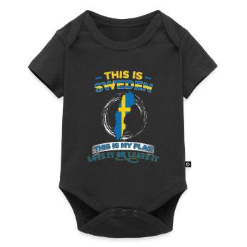C'est la Suède C'est mon drapeau - Body à manches courtes Premium Bébé - noir - Devant