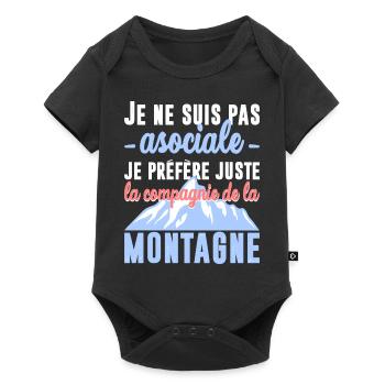 La compagnie de la montagne - Body à manches courtes Premium Bébé - noir - Devant