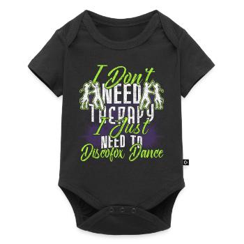 Discofox - Baby Premium Kurzarmbody - Schwarz - Vorne