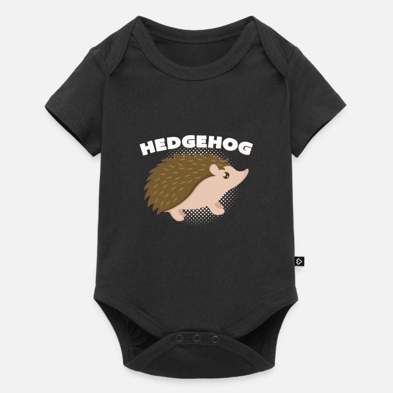 hérisson - Body à manches courtes Premium Bébé - noir