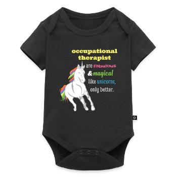 Ergothérapeute - Body à manches courtes Premium Bébé - noir - Devant