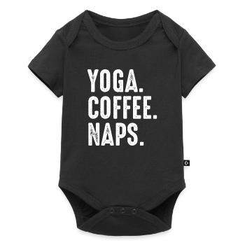 Yoga Coffee & Sleep - Baby Premium short-sleeve bodysuit - black - Front