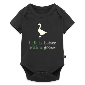 Life Is Better With A Goose - Baby Premium short-sleeve bodysuit - black - Front