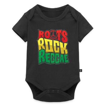 Roots reggae rock music - Baby Premium short-sleeve bodysuit - black - Front