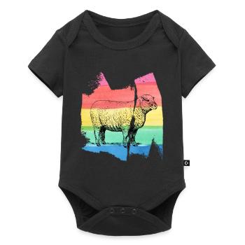 Sheep sheep black sheep lamb t shirt gift - Baby Premium short-sleeve bodysuit - black - Front