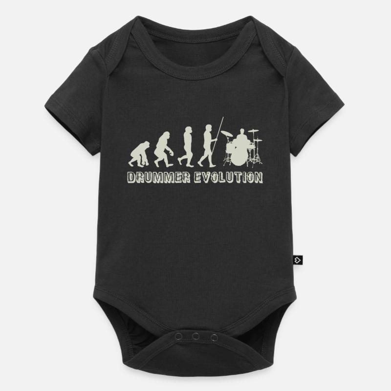 Evolution Schlagzeug Drummer - Baby Premium Kurzarmbody - Schwarz