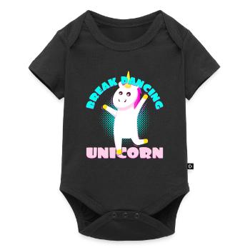 Breakdance Unicorn Unicorn Idée Cadeau Breaking - Body à manches courtes Premium Bébé - noir - Devant