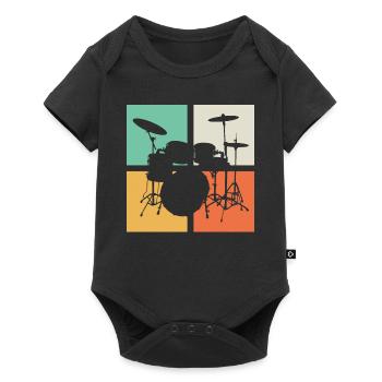 Drum kit Drumline - Baby Premium short-sleeve bodysuit - black - Front
