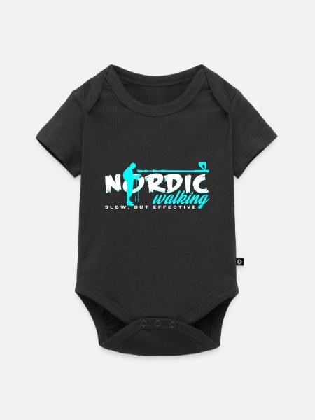Nordic Walking - Baby Premium Kurzarmbody - Schwarz